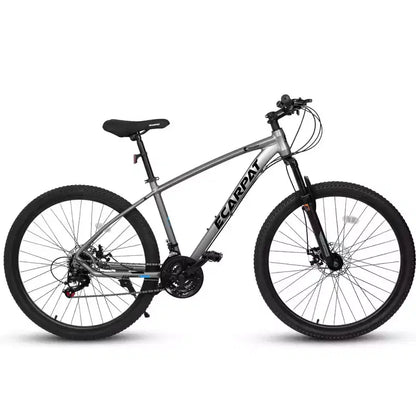 Whisen 27 Inch Mountain Bike 21 Speed, Suspension Fork, Aluminum Frame Disc Brake - Gray