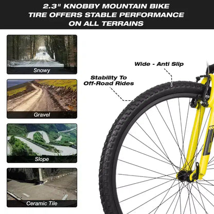 Hykolity 29 inch Mountain Bike 29r MTB Sport Bicycle Large Bike Full Suspension Lightweight Outdoor Cycling for Adult Men Woman Neutral Gray