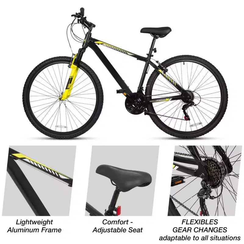 Hykolity 29 inch Mountain Bike 29r MTB Sport Bicycle Large Bike Full Suspension Lightweight Outdoor Cycling for Adult Men Woman Neutral Gray