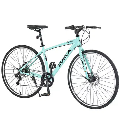 Bicicletta da strada Whisen 28, bici ibrida da città con telaio in lega di alluminio Shimano a 7 velocità, doppi freni a disco