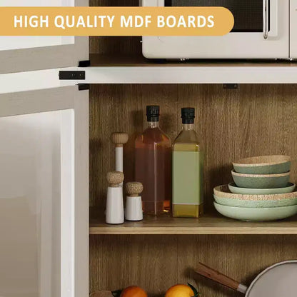 71 Tall Bookshelf, 4 Tier Book Shelf with 2 Storage Drawers, with Doors, 15.83In Depth Wood Bookshelf for Home Office, Living Room, Bed Room