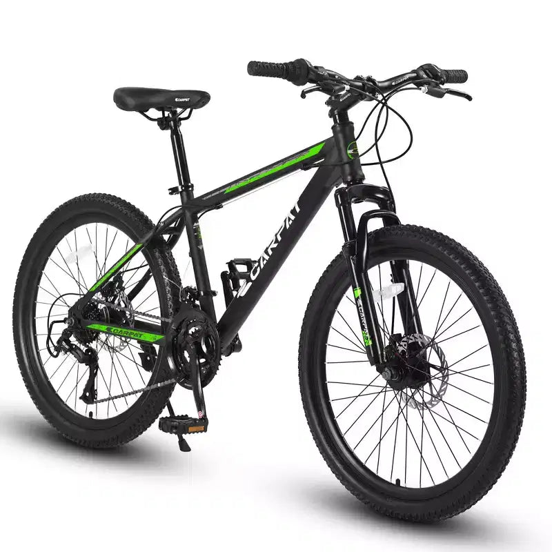 Okak 26IN Mountain Bike with 21 Speeds and Disc Brakes, Kids Dirt Bike with High-Carbon Steel Frame, Mens Bike for Adult & Teenagers