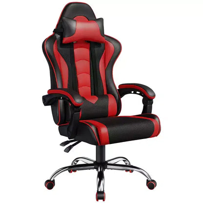 Yaheetech Sedia Gaming Ergonomica in Pelle PU con Braccioli Imbottiti, Sedia da Ufficio Direzionale per Computer