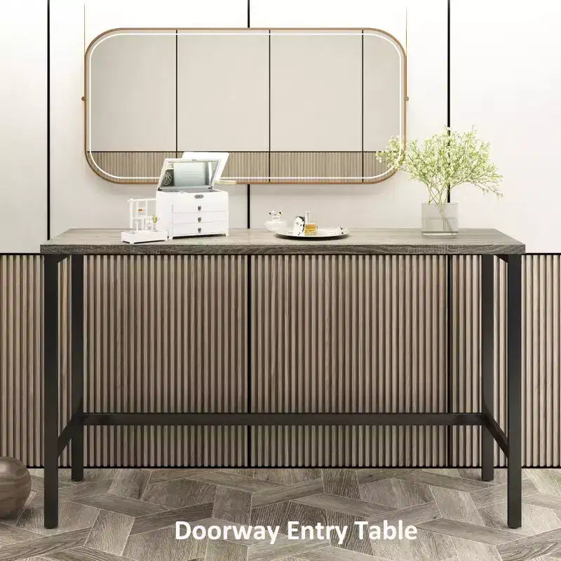 Okak Vintage Wood Extra Long Dining Table Set & Breakfast Nook Stools,Rectangular Dinette Set for Kitchen,Dining Room