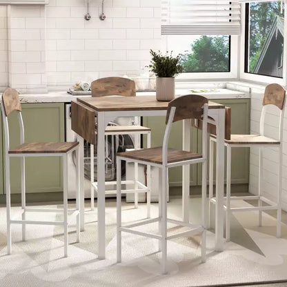 Okak Vintage Wood Extra Long Dining Table Set & Breakfast Nook Stools,Rectangular Dinette Set for Kitchen,Dining Room