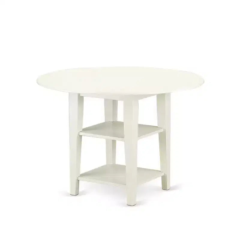 Set tavolo da pranzo rotondo 5 pezzi tavolo da 20-42 pollici con ante a ribalta e 4 sedie