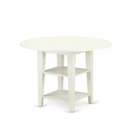 Set tavolo da pranzo rotondo 5 pezzi tavolo da 20-42 pollici con ante a ribalta e 4 sedie