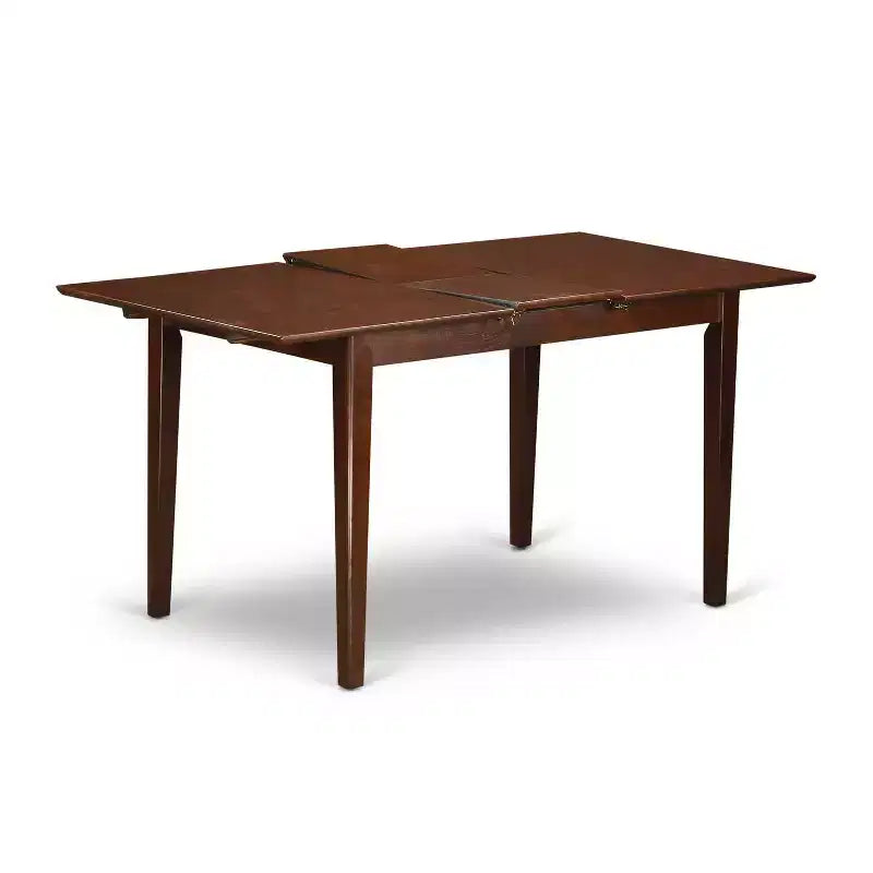 Set da Pranzo Rustico da 6 Pezzi - Tavolo da Cucina con Prolunga e 4 Sedie in Lino, Panca - 81x152 cm