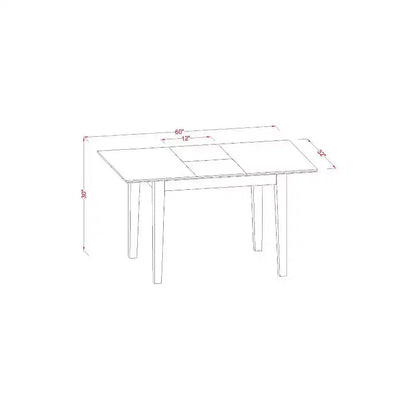 Set da Pranzo Rustico da 6 Pezzi - Tavolo da Cucina con Prolunga e 4 Sedie in Lino, Panca - 81x152 cm