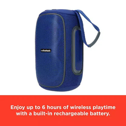 Altoparlante Bluetooth portatile RadioShack 30W IPX5 blu grigio con luci RGB con TWS per accoppiamento 4000mAh