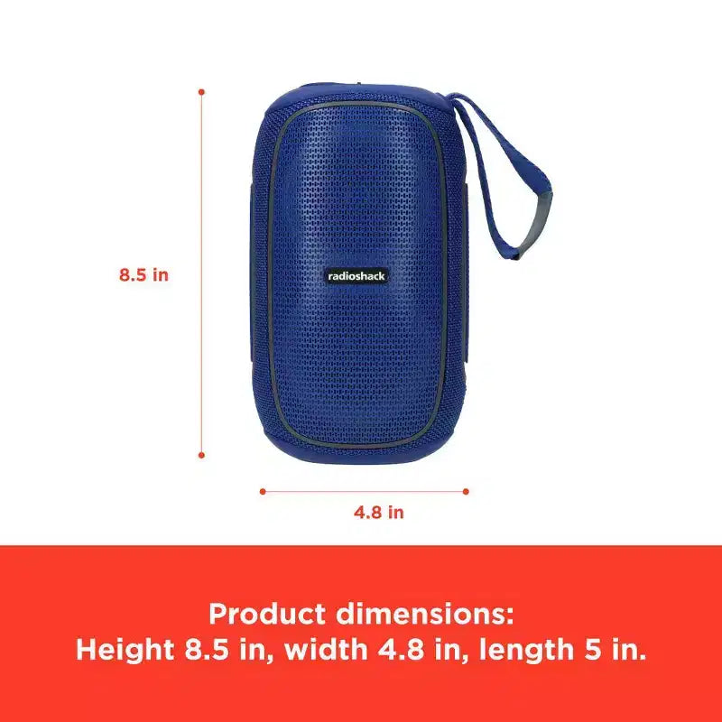Altoparlante Bluetooth portatile RadioShack 30W IPX5 blu grigio con luci RGB con TWS per accoppiamento 4000mAh