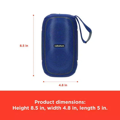 Altoparlante Bluetooth portatile RadioShack 30W IPX5 blu grigio con luci RGB con TWS per accoppiamento 4000mAh