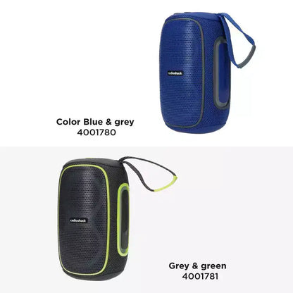 Altoparlante Bluetooth portatile RadioShack 30W IPX5 blu grigio con luci RGB con TWS per accoppiamento 4000mAh