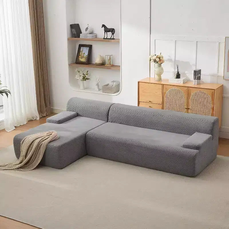 106 Cloud Sectional Couch with L-Shape Chaise, Modern Modular Deep Seat Sofa Couch, Oversized Sofa Sleeper for Living Room, No Assembly Required