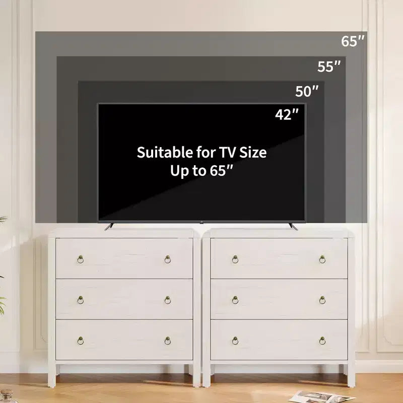 3 Drawer Dresser for Bedroom, Modern Closet Dressers Chest of Drawers, Wood Clothes Storage Dresser Chest for Living Room Hallway Closet