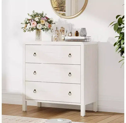 3 Drawer Dresser for Bedroom, Modern Closet Dressers Chest of Drawers, Wood Clothes Storage Dresser Chest for Living Room Hallway Closet