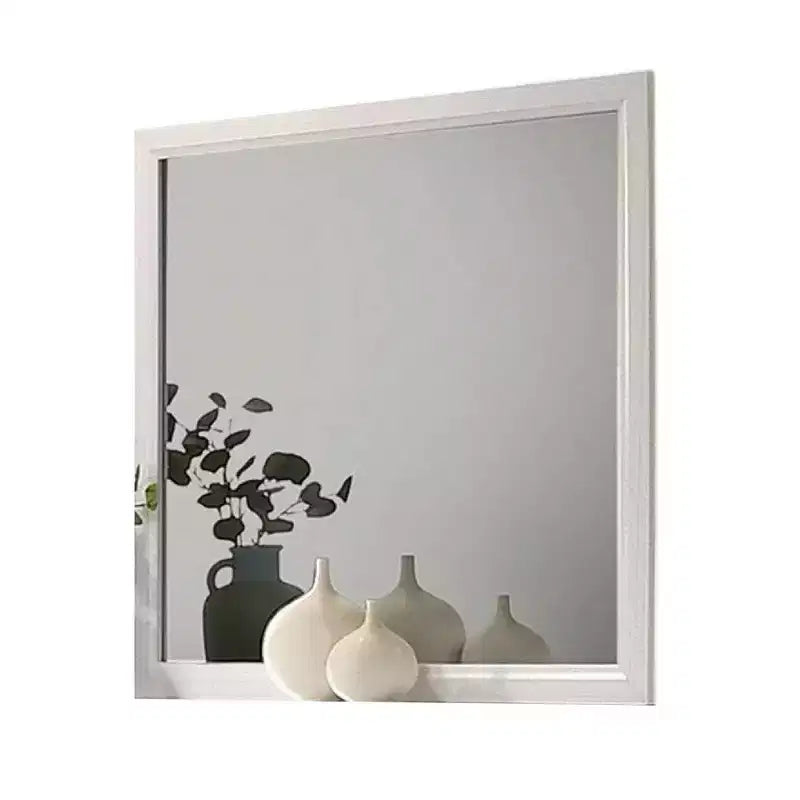Specchiera per Comò Royal Hampton, Cornice in Legno Bianco Stile Moderno, 39 Pollici