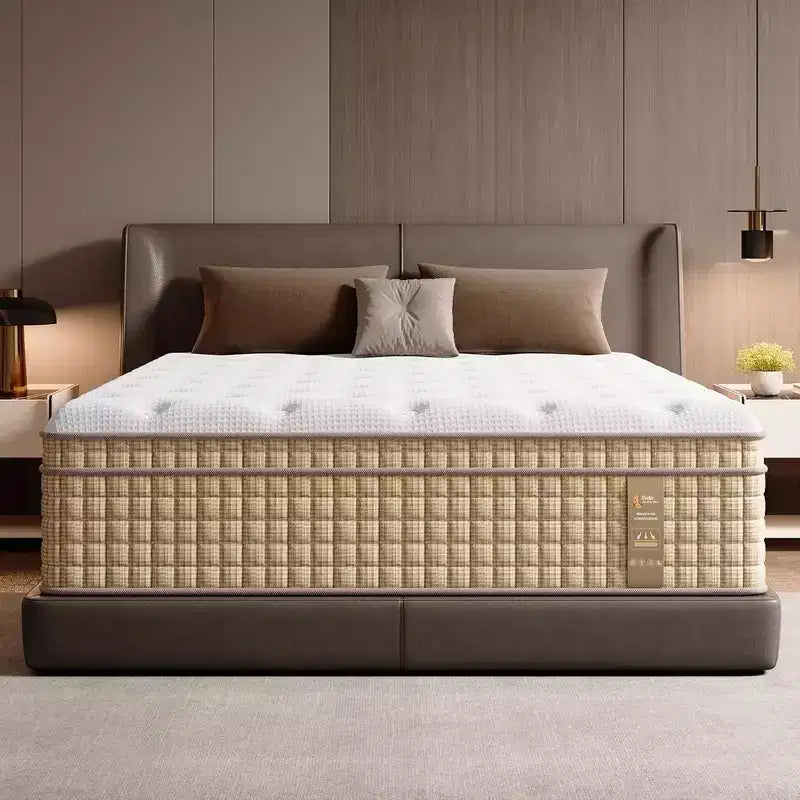 Whisen 14 Materasso ibrido Queen, Materasso con isolamento dal movimento, Materasso in memory foam, Materasso a molle insacchettate