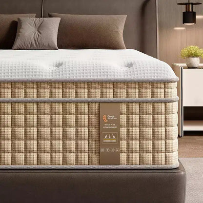Whisen 14 Materasso ibrido Queen, Materasso con isolamento dal movimento, Materasso in memory foam, Materasso a molle insacchettate