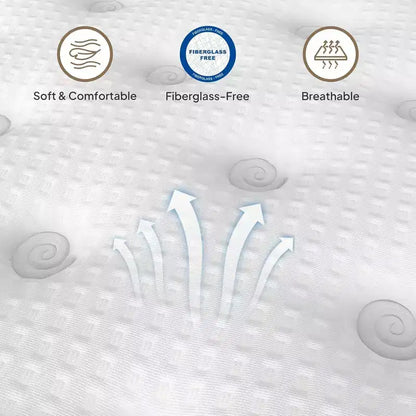 Whisen 14 Materasso ibrido Queen, Materasso con isolamento dal movimento, Materasso in memory foam, Materasso a molle insacchettate