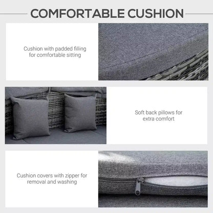 Convertible Rattan Daybed Sectional