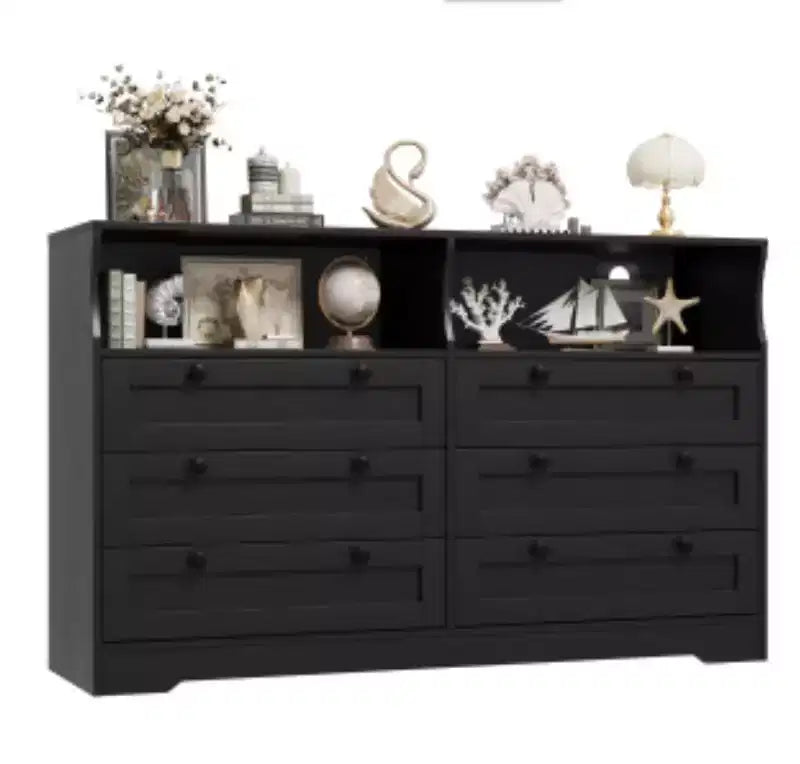 6-Drawer Curved-Edge Chest - Bedroom/Living Room
