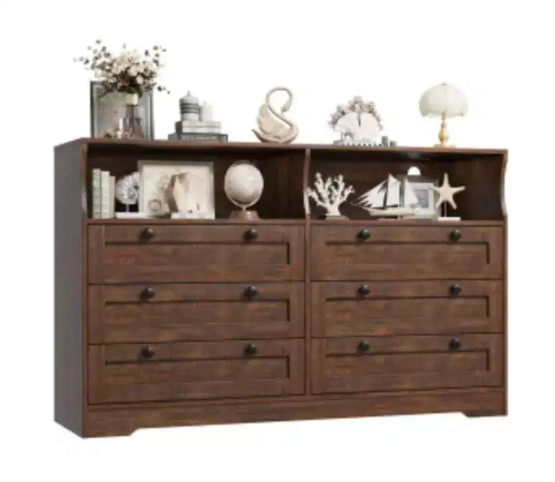 6-Drawer Curved-Edge Chest - Bedroom/Living Room