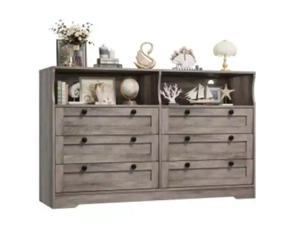 6-Drawer Curved-Edge Chest - Bedroom/Living Room
