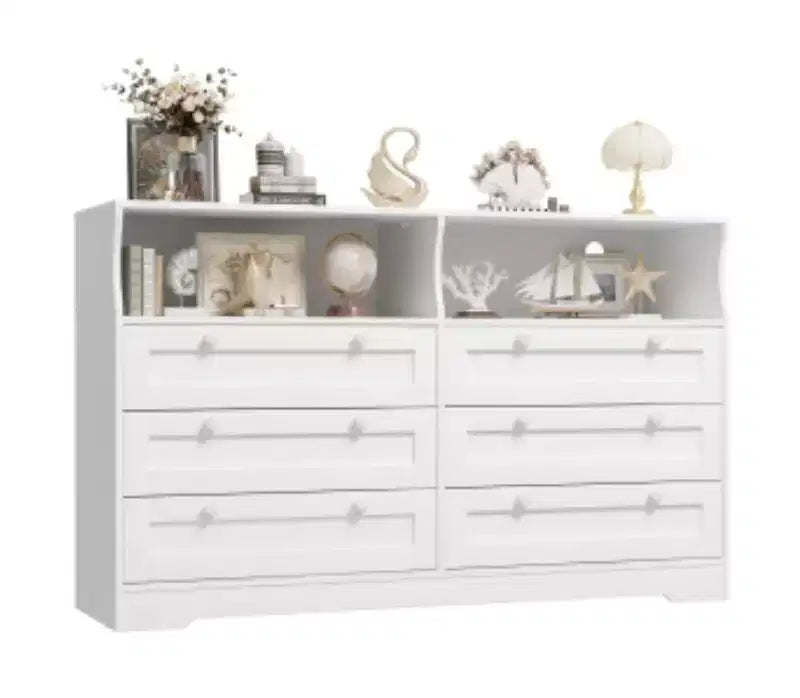 6-Drawer Curved-Edge Chest - Bedroom/Living Room