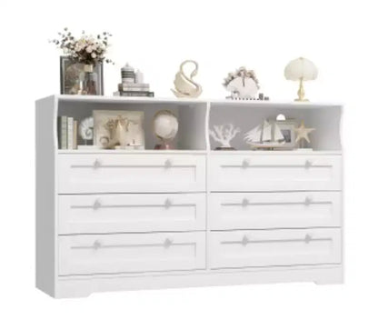 6-Drawer Curved-Edge Chest - Bedroom/Living Room