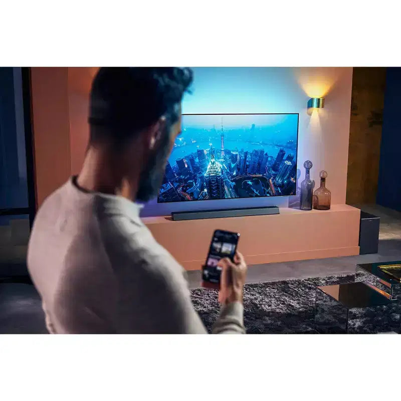 Sistema Soundbar PHILIPS 3.1.2 con subwoofer wirelessDolby Atmos, DTS Play-Fi, AirPlay 2, Audio Bluetooth e Assistenti Vocali