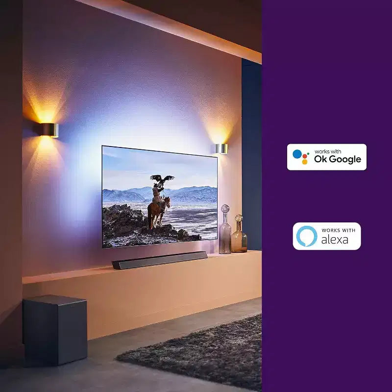 Sistema Soundbar PHILIPS 3.1.2 con subwoofer wirelessDolby Atmos, DTS Play-Fi, AirPlay 2, Audio Bluetooth e Assistenti Vocali
