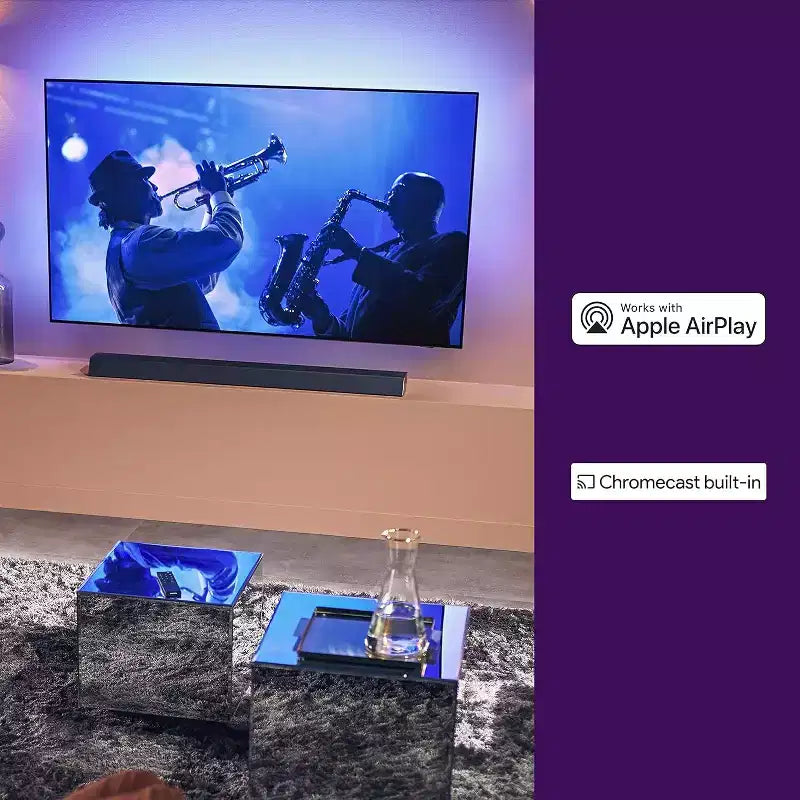 Sistema Soundbar PHILIPS 3.1.2 con subwoofer wirelessDolby Atmos, DTS Play-Fi, AirPlay 2, Audio Bluetooth e Assistenti Vocali
