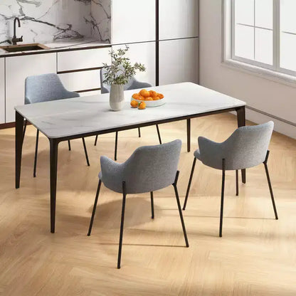 Costway Dining Chairs Set of 2 w/ Curved Backrest Wide Seat & Armrests