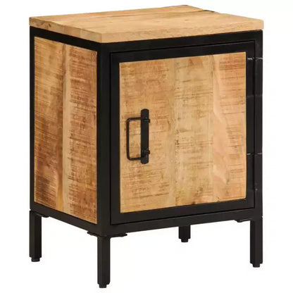 vidaXL Bed Cabinet 15.7x11.8x20.7 Solid Rough Mango Wood