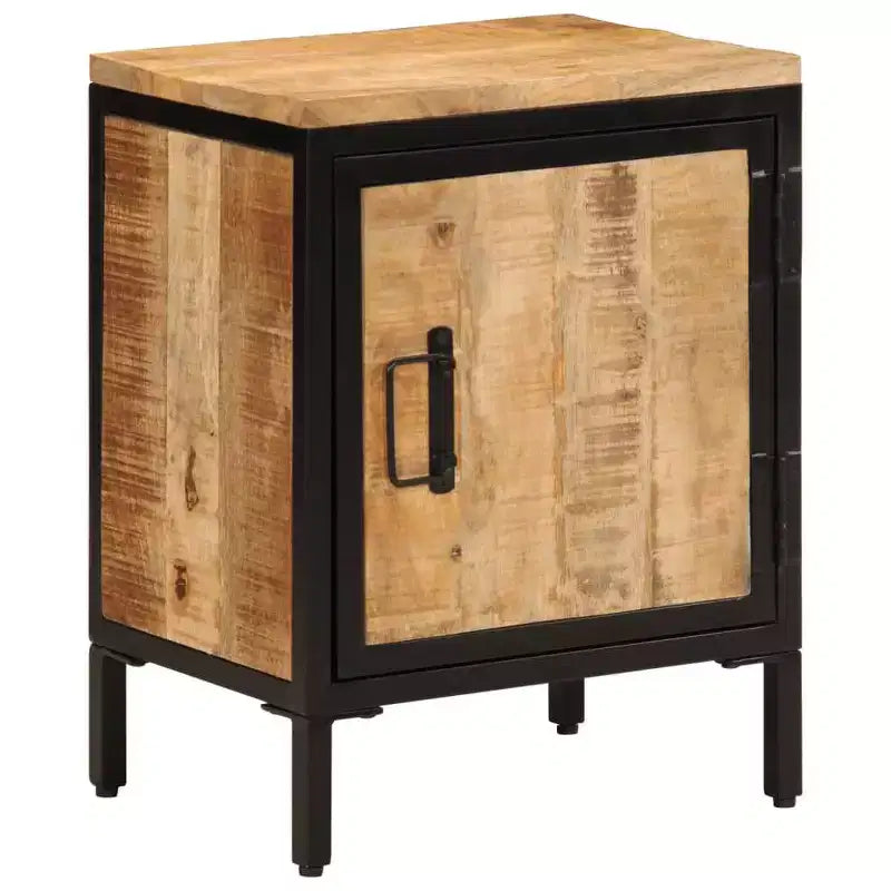vidaXL Bed Cabinet 15.7x11.8x20.7 Solid Rough Mango Wood