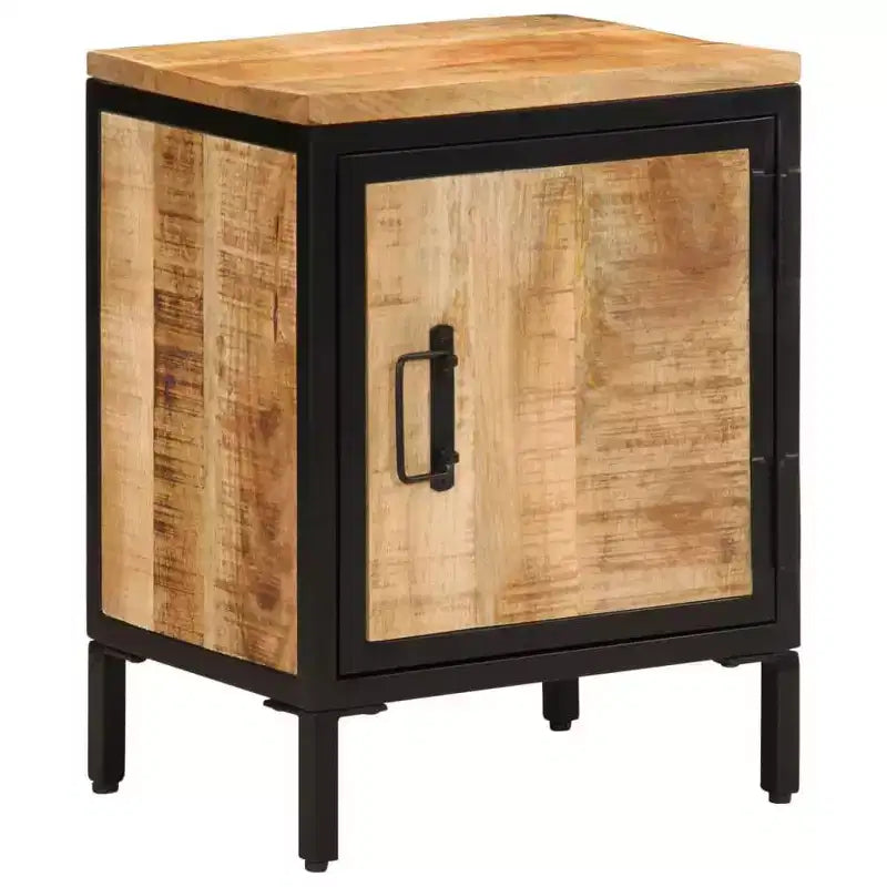 vidaXL Bed Cabinet 15.7x11.8x20.7 Solid Rough Mango Wood
