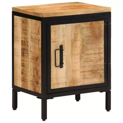 vidaXL Bed Cabinet 15.7x11.8x20.7 Solid Rough Mango Wood