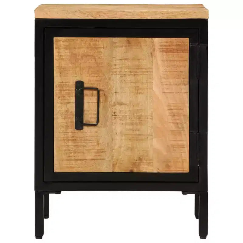 vidaXL Bed Cabinet 15.7x11.8x20.7 Solid Rough Mango Wood