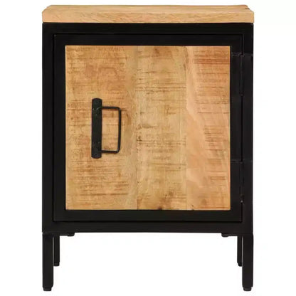 vidaXL Bed Cabinet 15.7x11.8x20.7 Solid Rough Mango Wood