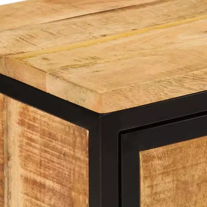 vidaXL Bed Cabinet 15.7x11.8x20.7 Solid Rough Mango Wood