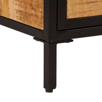 vidaXL Bed Cabinet 15.7x11.8x20.7 Solid Rough Mango Wood