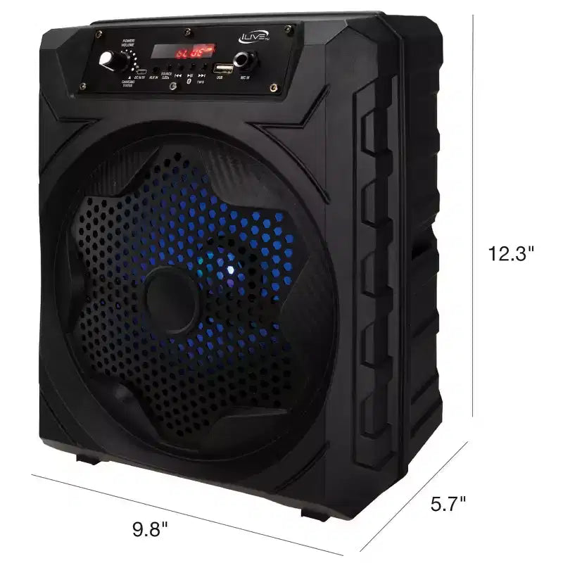 iLive 8-inch Full Range Driver Portable Tailgate Party Speaker, ISB200B