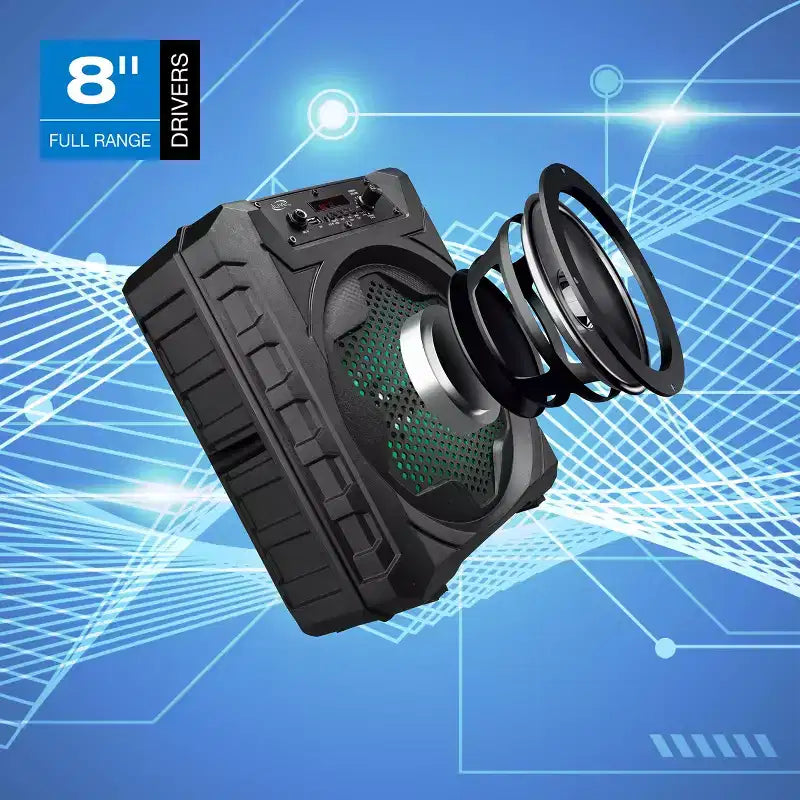 iLive 8-inch Full Range Driver Portable Tailgate Party Speaker, ISB200B
