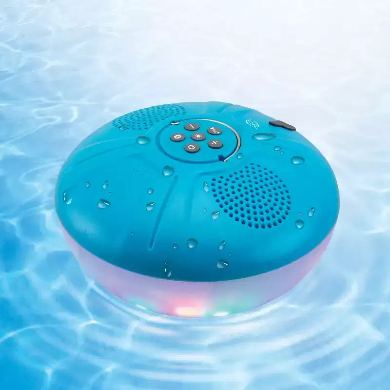 iLive Portable IPX7 Waterproof Wireless Floating Speaker with Color Changing Light Effects, ISBW322BU
