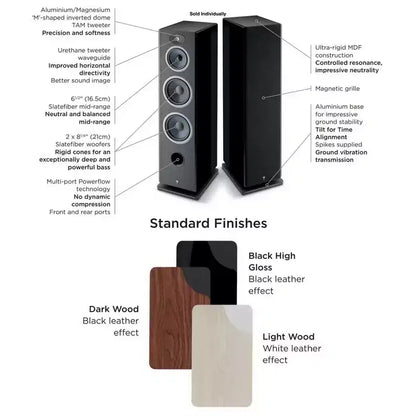 Focal Vestia No4 Ultimate 3-Way Floorstanding Loudspeakers finished in Black - Pair