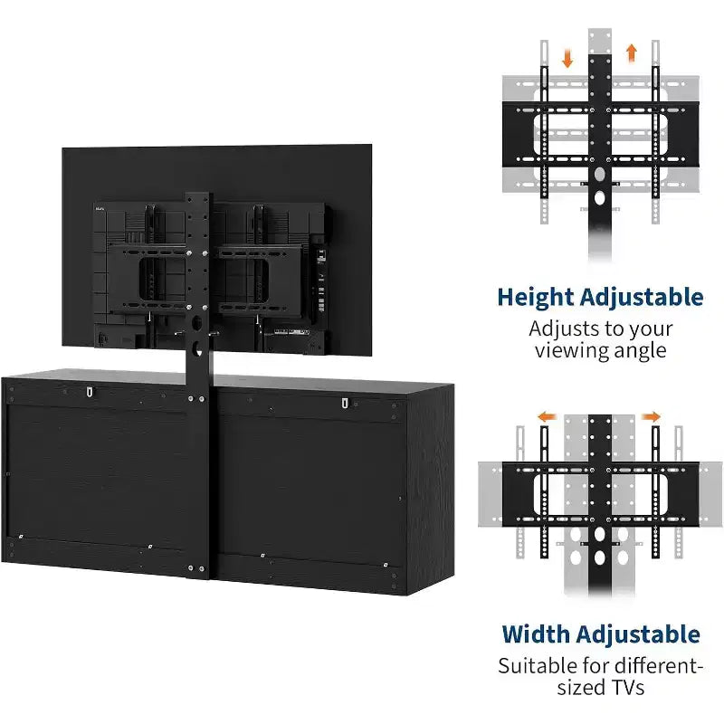 9-Drawer TV Stand with Integrated TV Area, Large Storage Console for Flat Screen TVs up to 85 Inch, Multi-Functional Media Center for Living Room