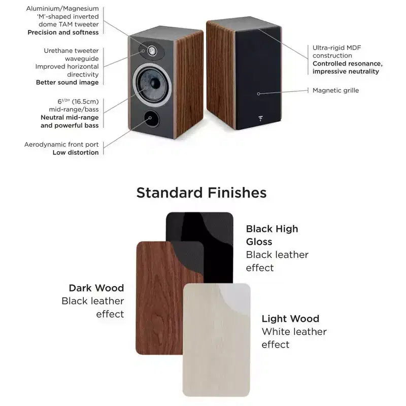 FOCAL THEVA/VESTIA N1 STANDS E VESTIA N1 BOOKSHELVES (COPPIA) - LEGNO CHIARO