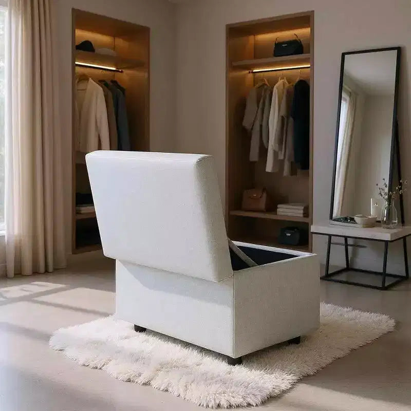 MAYEERTY Multi-Functional Storage Stool, Seating & Storage in One, Living Room Entryway