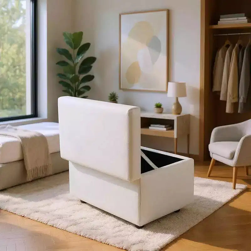 MAYEERTY Multi-Functional Storage Stool, Seating & Storage in One, Living Room Entryway